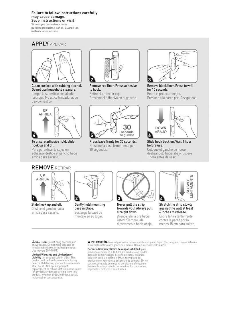 Command Command Designer Small Self Adhesive Plastic Hooks Holds 450gm 2 Hooks and 4 Strips White - Image 2