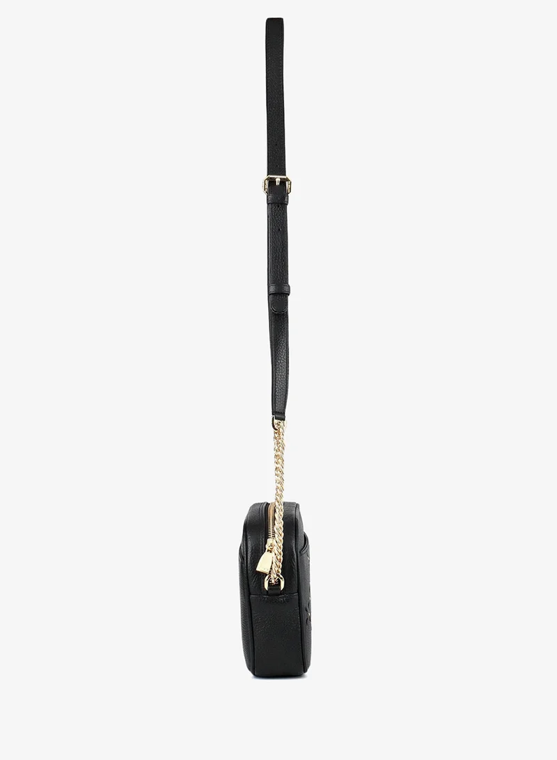 Da Milano black Serena Wax Leather Sling - Black  | Best Price UAE