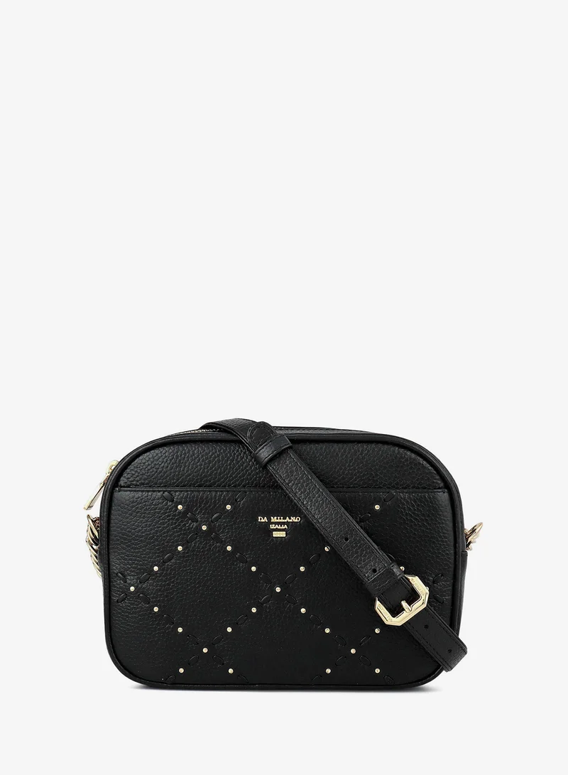 Serena Wax Leather Sling - Black