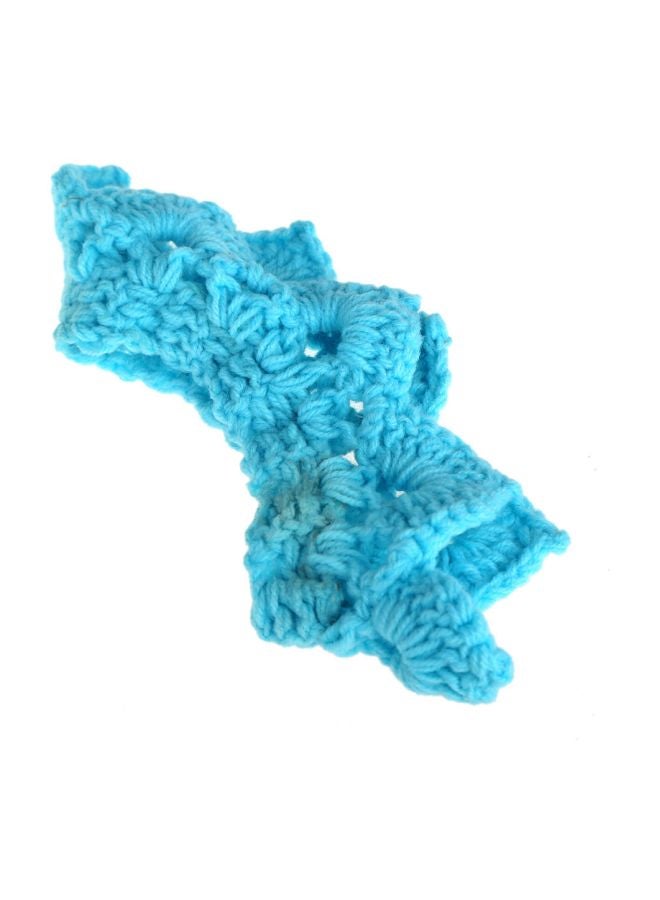 ربطة رأس محبوكة من الكروشيه للأطفال أزرق - Image 2
