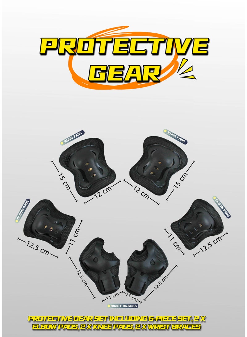 EASY FUTURE Aluminium Grip Tape Deck, 2 Wheels Stunt Scooter – Pro Scooter for Tricks, 110 mm Aluminium Wheels, Wide T-Tube Handlebars, Steel Brake, Lightweight 360 Degree Stunts, For Beginner and Intermediate Level Including Protective Gear Set - Image 3