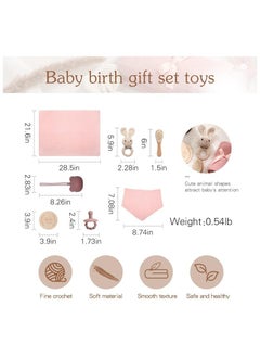 Gonice Baby Gift Set for Newborn New Baby Gift Set - Newborn Baby Essentials Baby Bath Set with Baby Blanket Baby Rattle - New Born Baby Girls Gift & Baby Boy Gifts for Baby Shower  - Image 4