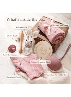 Gonice Baby Gift Set for Newborn New Baby Gift Set - Newborn Baby Essentials Baby Bath Set with Baby Blanket Baby Rattle - New Born Baby Girls Gift & Baby Boy Gifts for Baby Shower  - Image 2