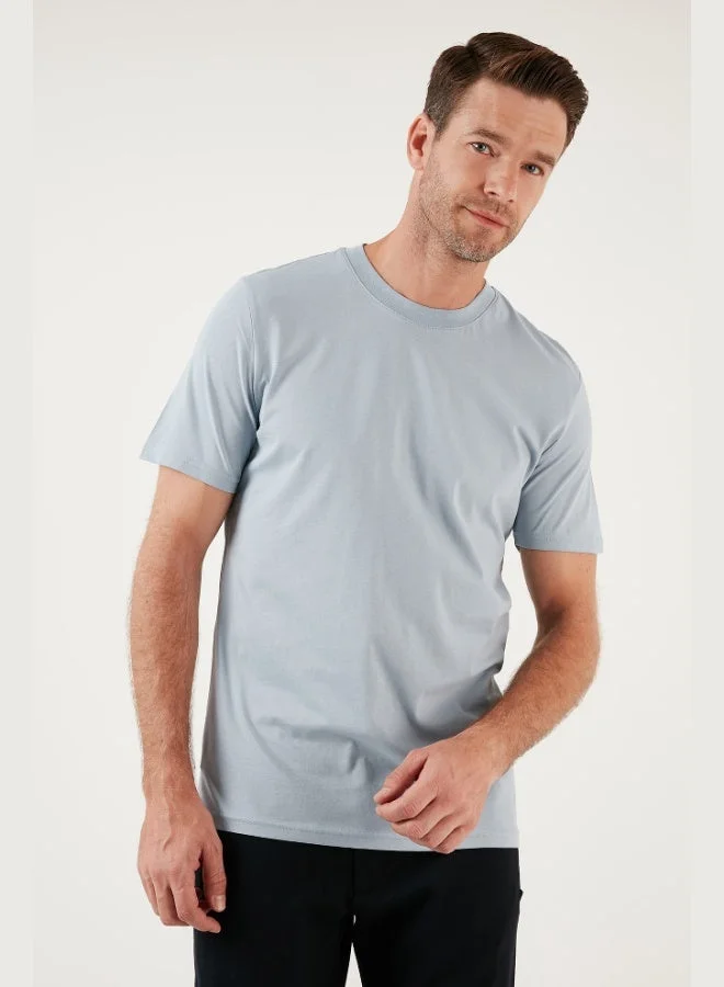 Buratti  Buratti Cotton Regular Fit Crew Neck Basic T Shirt Men's T SHIRT 59020201  | Best Price UAE
