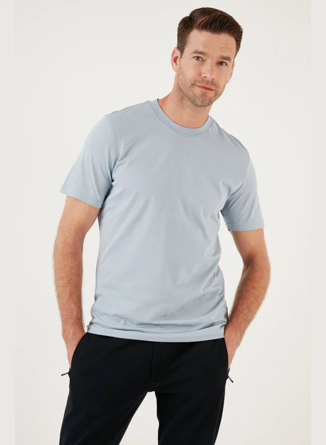 Buratti  Buratti Cotton Regular Fit Crew Neck Basic T Shirt Men's T SHIRT 59020201  | Best Price UAE