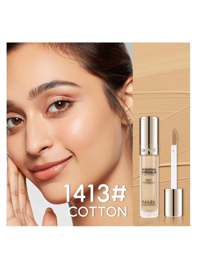 إيماجيك مجموعة خافي العيوب IMAGIC 6 ألوان | خافي عيوب كريمي متعدد الاستخدامات بتغطية كاملة | تحديد وإضاءة وتصحيح للحصول على بشرة خالية من العيوب (COTTON) - Image 1
