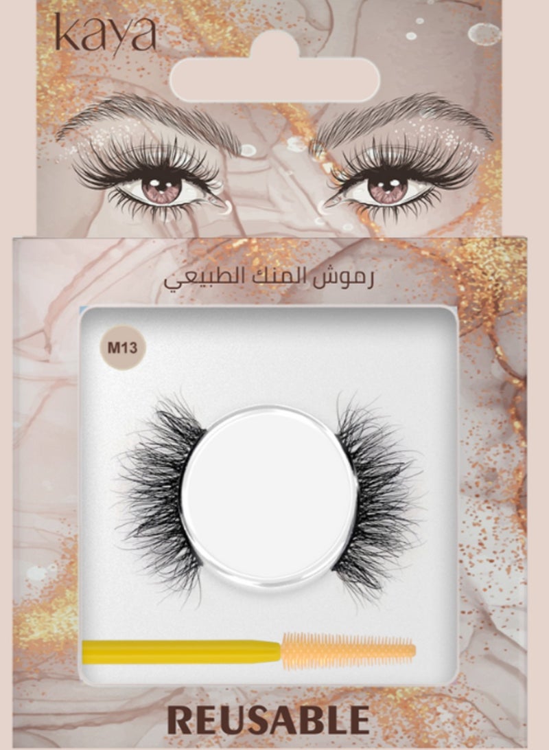 كايا رموش المنك الطبيعية من شعر المنك السيبيري، رموش طويلة الأمد ذات جودة عالية، قابلة للاستخدام المتعدد شكل 13 - Image 2