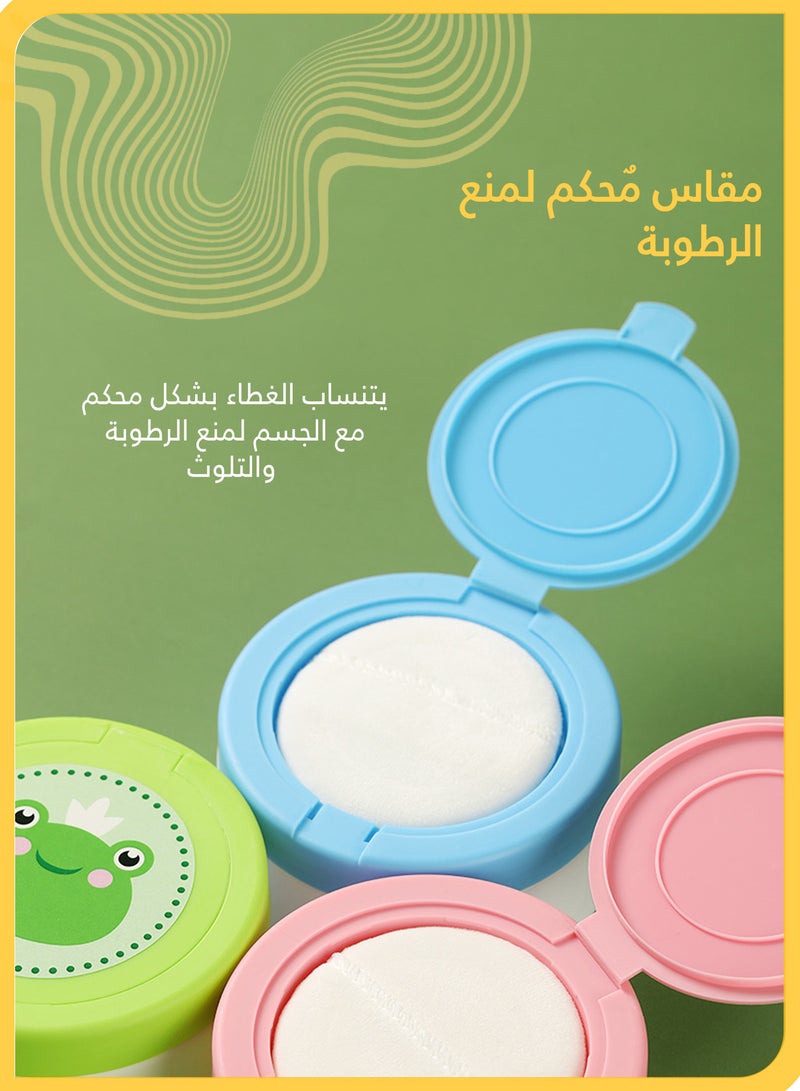 شي آند ليتل مجموعة علبة بودرة الجسم للأطفال، متعددة الاستخدامات للأطفال والنساء، تتضمن 2 نفخة بديلة، قبضة مريحة مضادة للانزلاق، مثالية للاستحمام والسفر والمنزل (أزرق) - Image 5