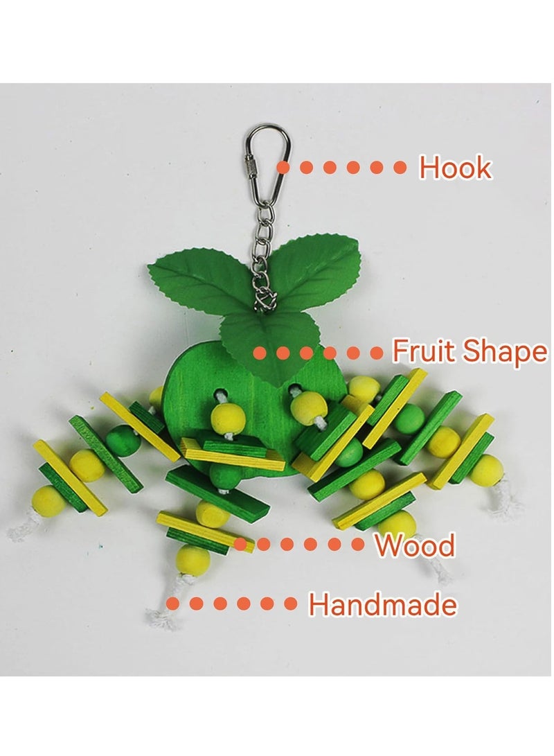 Next Vogue Natural Wood Parrot Toys Set of 6 Pieces for Small to Medium Parrots, Safe and Durable Bird Chew Toys, Fun and Colorful Hanging Accessories for Cage, Non-Toxic and Eco-Friendly Avian Toys - Image 3