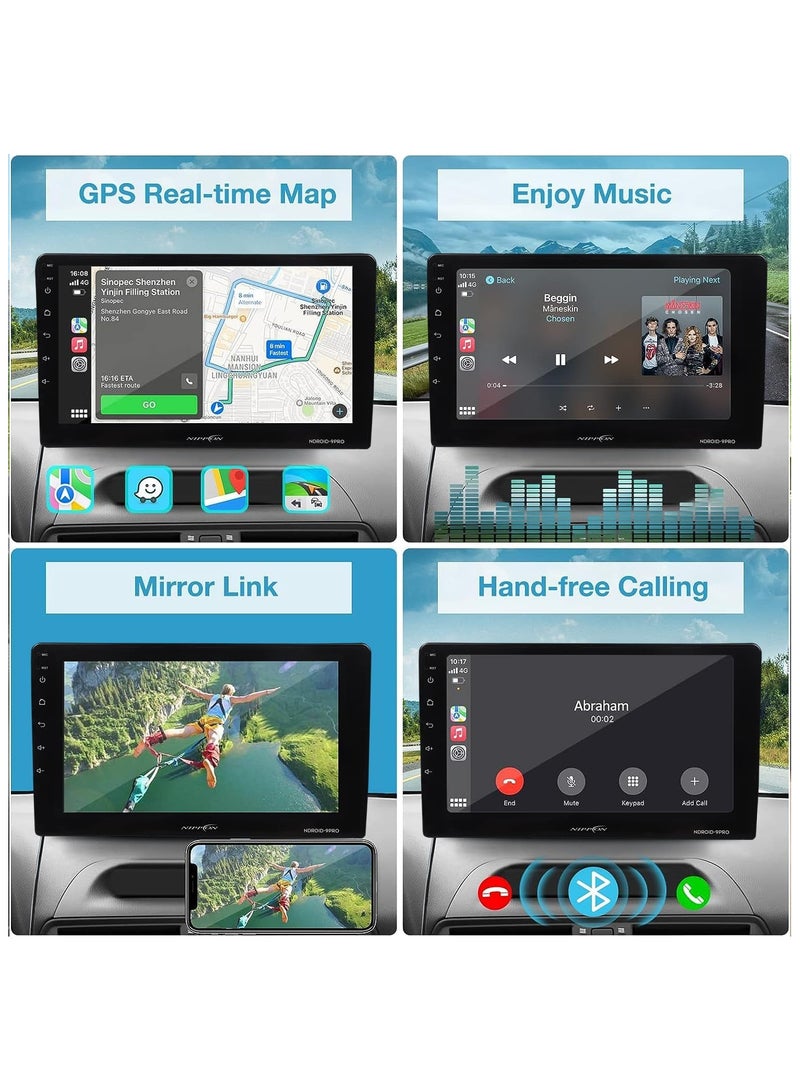 WINCA Android 12 Car Stereo Wireless iOS/Android Mirror Link 9 Inch, HD 1080P Touchscreen Car Radio with WiFi,GPS Navigation,Bluetooth,FM Radio,SWC (RAM 2GB, ROM 64GB CARPLAY 1) - Image 2