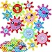 Relaxweex 36 Pcs Magnetic Gears Interchangeable Learn Magnetic Spinning Gears for Magnetism Refrigerator or Whiteboard Emoticon - Image 2