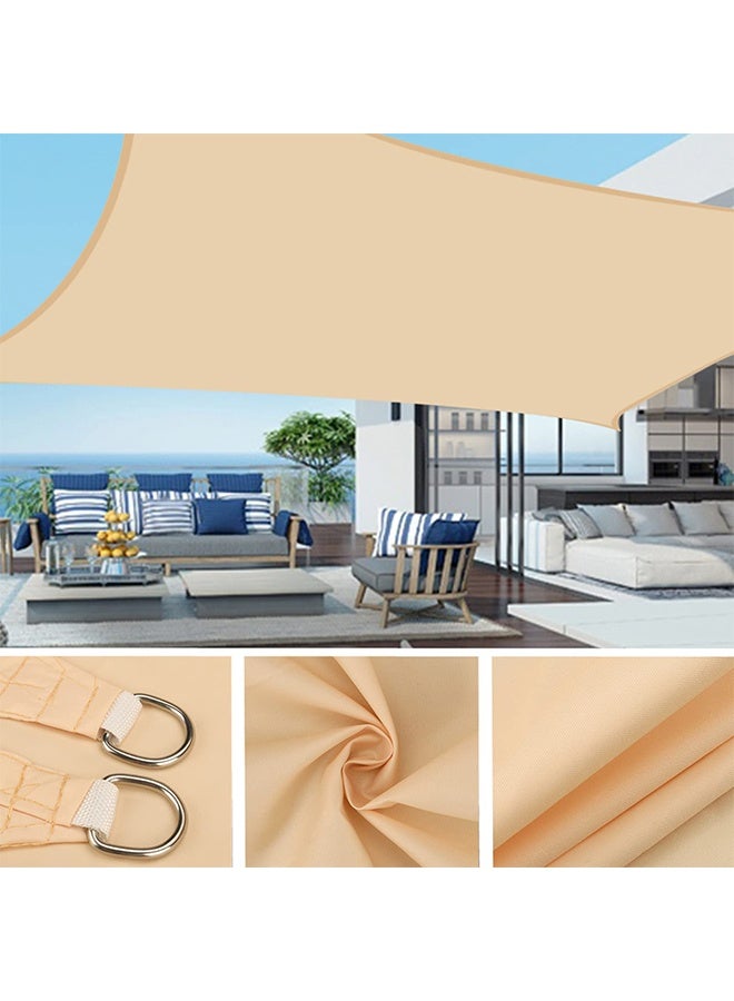 TodyJeyHo Sun Shade Sail, 3 x 4 m Rectangle Canopy, Waterproof UV Block Sunshade With Rope for Swimming Pool Patio Backyard Lawn Garden Outdoor Activities (khaki 3X4 M) - Image 2