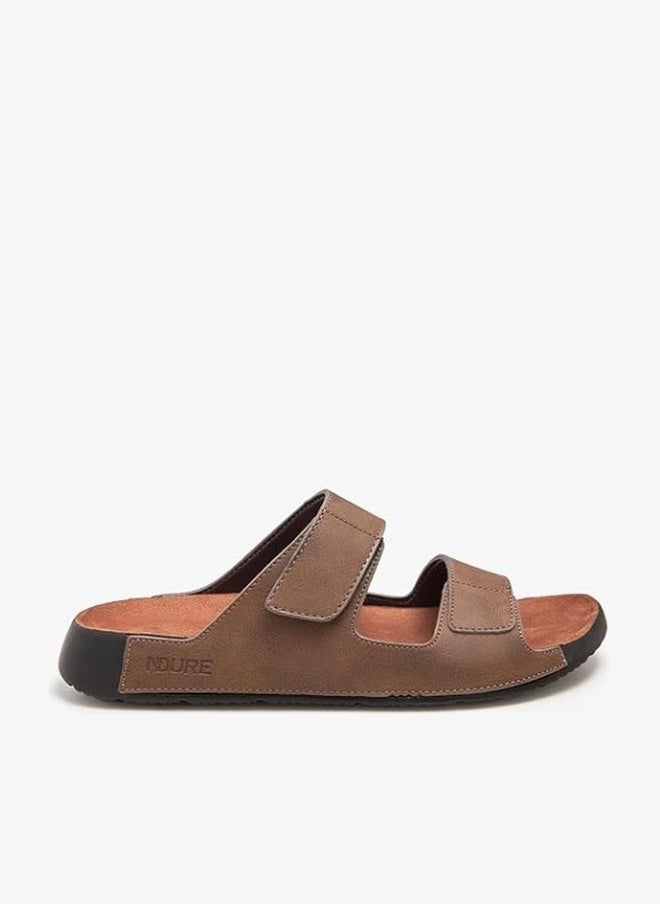 NDURE Men's Slip-On Sandal- Men's Comfortable Soft Lightweight Outdoor Slippers, Durable PU Sole, Man Made Leather, Traditional Sandals - Image 1