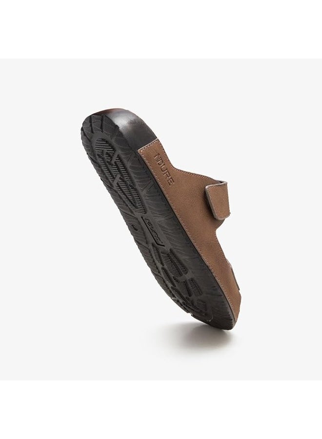 NDURE Men's Slip-On Sandal- Men's Comfortable Soft Lightweight Outdoor Slippers, Durable PU Sole, Man Made Leather, Traditional Sandals - Image 5