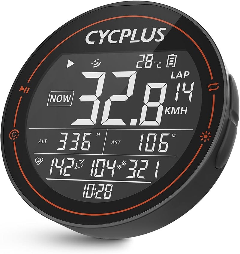 CYCPLUS GPS Bike Computer, Wireless Cycling Computer, ANT+ Bluetooth Bicycle Computer Mini Speedometer Odometer Waterproof MTB Tracker, Rechargeable with 2.5 Inch Screen for Bikers Outdoor Cycling - Image 1
