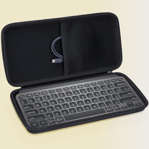 Lebakort Hard Carry Case Compatible with Logitech MX Keys Mini Minimalist Illuminated Keyboard (Graphite Case) - Image 2
