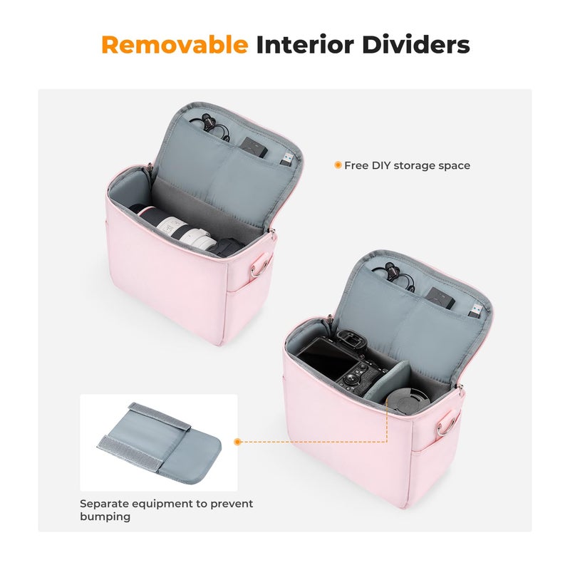 K&F CONCEPT Camera Sling Bag Small Crossbody Camera Case DSLR/SLR/Cute Compact Shoulder Photography Bags for Photographers - Image 3