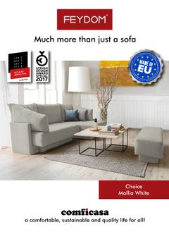 COMFICASA FEYDOM CHOICE 1: Modular Sofa bed with Storage in Mollia White  - Image 1