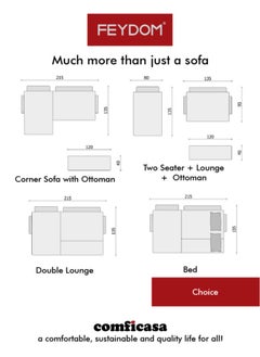 COMFICASA FEYDOM CHOICE 1: Modular Sofa bed with Storage in Mollia White  - Image 4