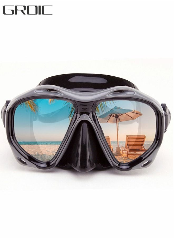 Snorkel Diving Mask, Panoramic HD Swim Mask, AntiFog Scuba Diving Goggles, Silicone Skirt Tempered Glass Dive Mask Adult Youth Swim Goggles with Nose Cover for Diving, Snorkeling, Swimming - pzsku/ZA696A4251E36E76EBEEEZ/45/_/1657510370/9952704b-8d17-4c2b-81e2-0178112715d3