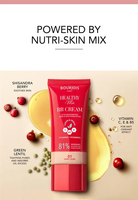 BOURJOIS PARIS Healthy Mix BB Cream - 01 - Ivory, 30ml