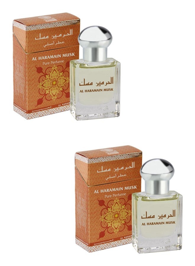 الحرمين 2 قطعة مسك الحرمين 15 مل عطر نقي - Image 1