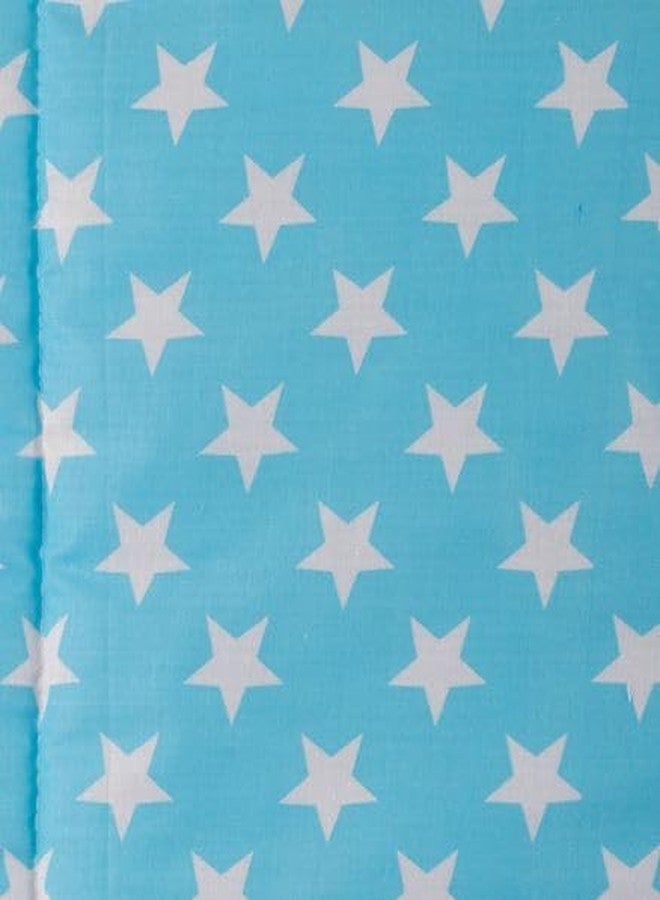 Mittenbooty® Baby Soft Quilted Cotton Sleeping mat Changing Sheet Pack of 3 (StarBlue) - Image 5