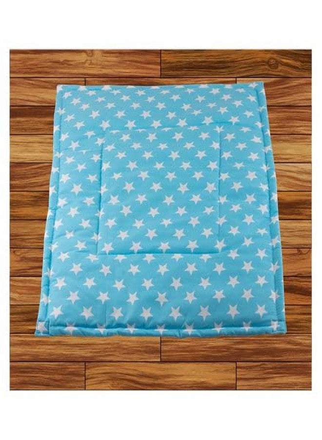 Mittenbooty® Baby Soft Quilted Cotton Sleeping mat Changing Sheet Pack of 3 (StarBlue) - Image 2
