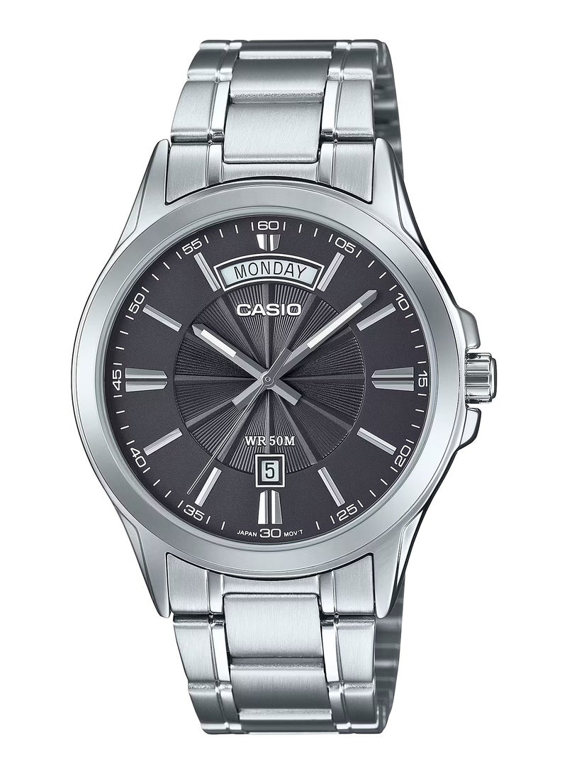 CASIO MTP-1381D-8AVDF Analog Gray Dial Stainless Steel Bracelet Men's Watch
