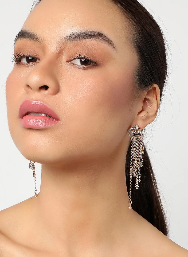 SOHI Stones Drop Earrings