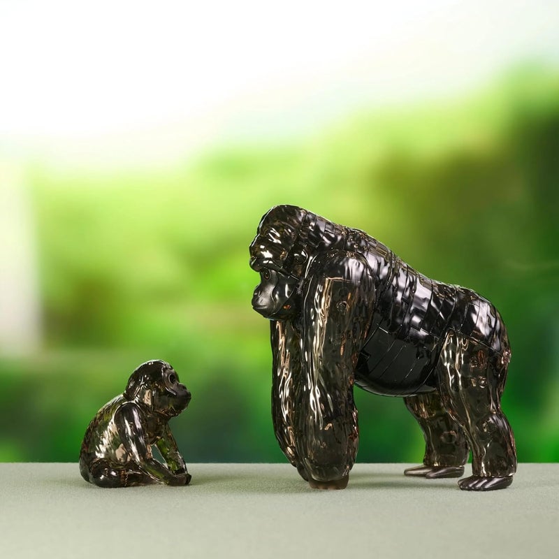 BePuzzled Gorilla and Baby Original 3D Crystal Puzzle Perfect for Puzzlers Ages 12 and Up Challenging to Complete and Beautiful to Display Collect Them All - Image 3