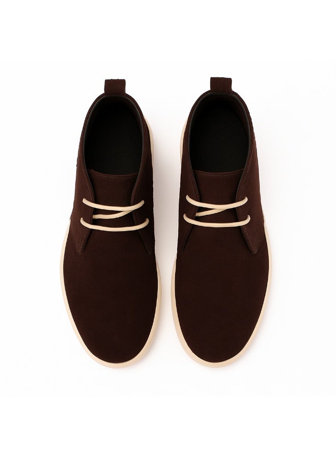 إيتاليانو حذاء رجالي من شمواه جلد طبيعى ونعل مطاطي تركي - Image 4