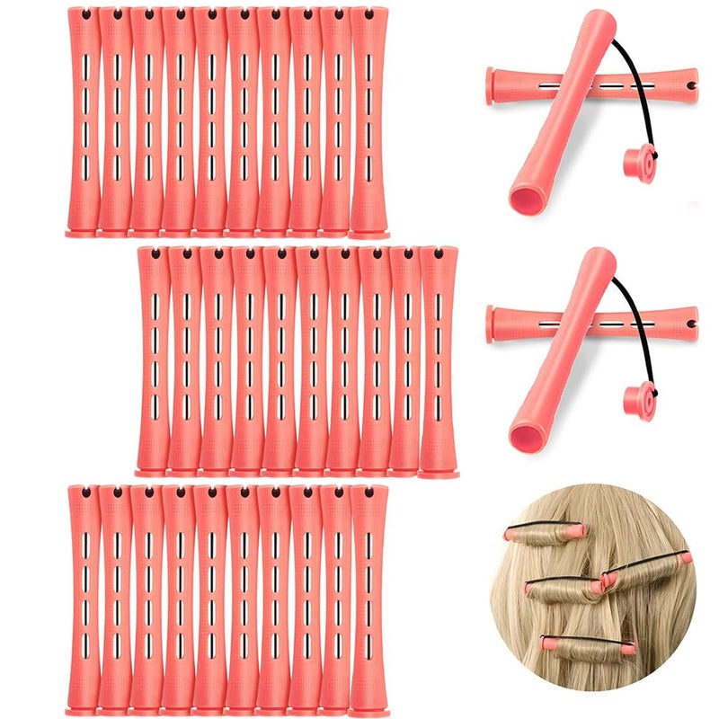 HASTHIP® 30pcs Heatless Hair Curler Kit, Cold Wave Hair Roller for Women, Small Perm Rods Styling Perming Curl Rods for Cold Wave Perm Curls - Image 1