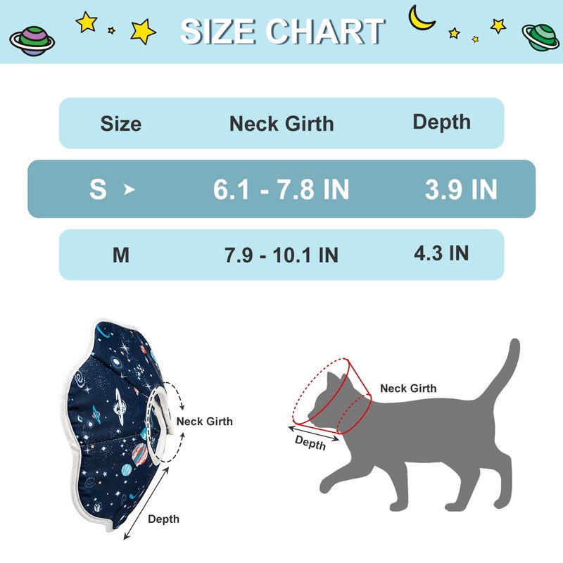 Depets Cat Cone Collar Soft, Adjustable Lightweight Cat Recovery E Collar to Stop Licking for Kitten Puppies Rabbits, Waterproof Pet Cone for Small Animal After Surgery Grooming, Neck Girth 7 in - Image 4
