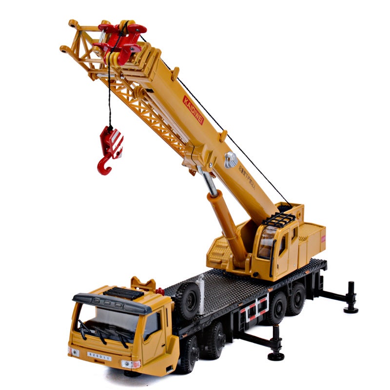 Alloy Crane Model Toy 625011 Heavy-Duty Simulation Classic 1:55 crane-yellow color box