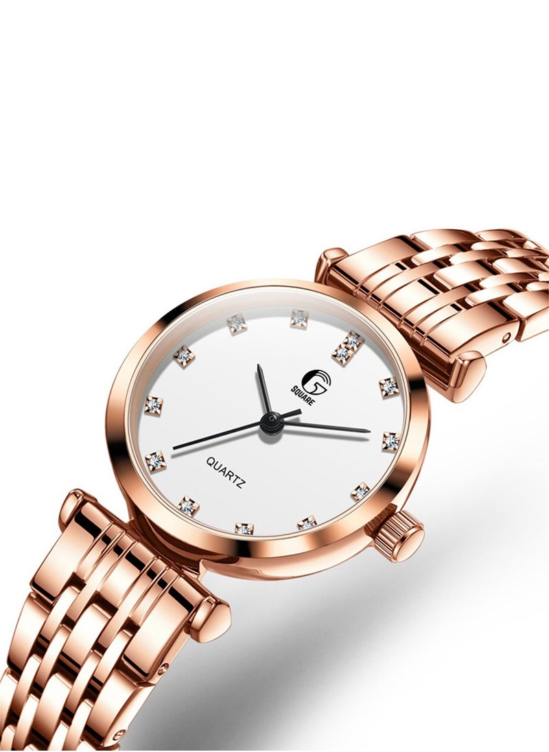 Gsquare Women's Analog Quartz White Dial Stainless Steel Watch-5596  - Image 2