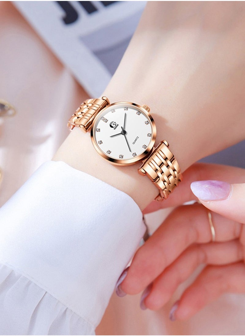 Gsquare Women's Analog Quartz White Dial Stainless Steel Watch-5596  - Image 4