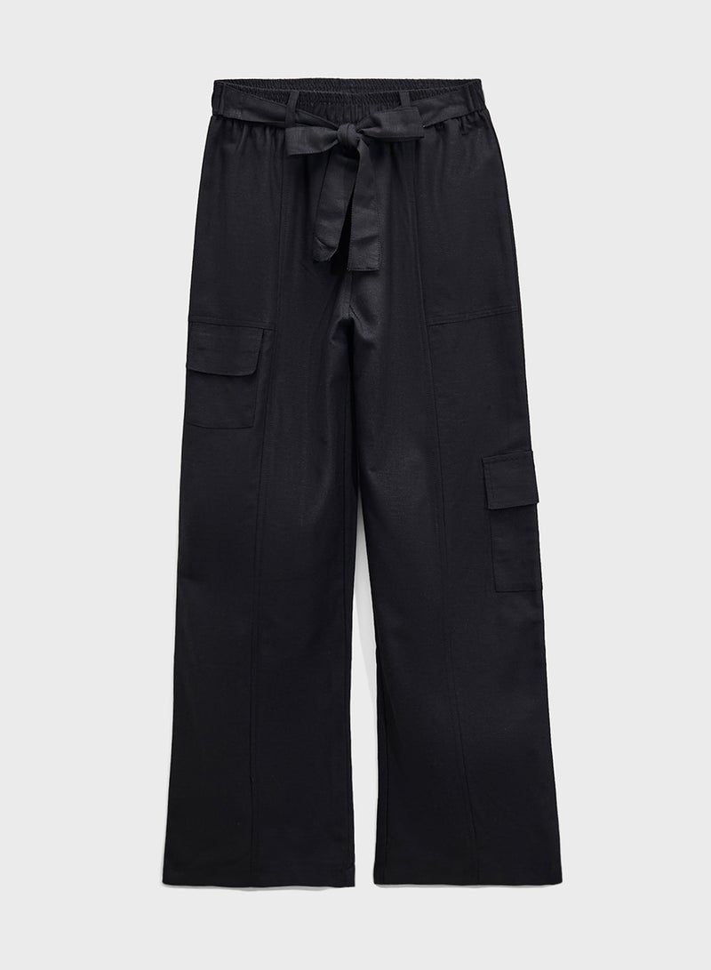 ريبلز مع نمشي بنطلون كارغو واسع الأرجل للبنات - Image 1