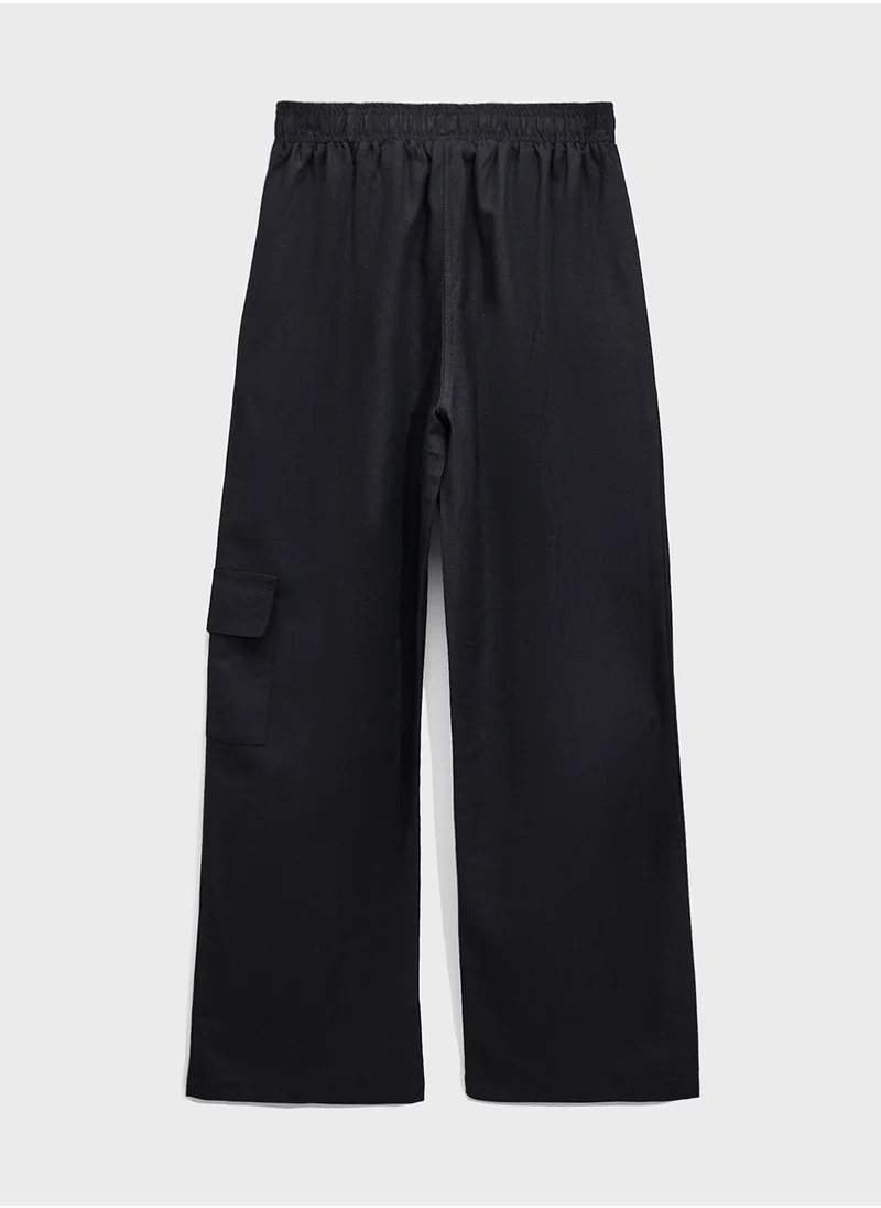 Ripples Girls Wide-Leg Cargo Pant