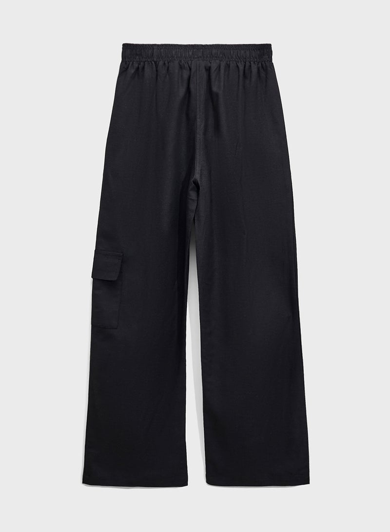 ريبلز مع نمشي بنطلون كارغو واسع الأرجل للبنات - Image 2