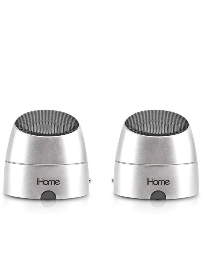آي هوم لإعادة الشحن مكبر صوت صغير iHome قابل فضة  - Image 2