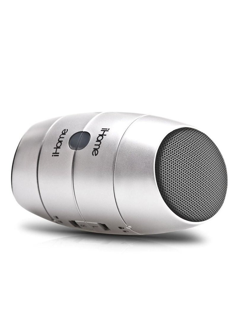 آي هوم لإعادة الشحن مكبر صوت صغير iHome قابل فضة  - Image 3