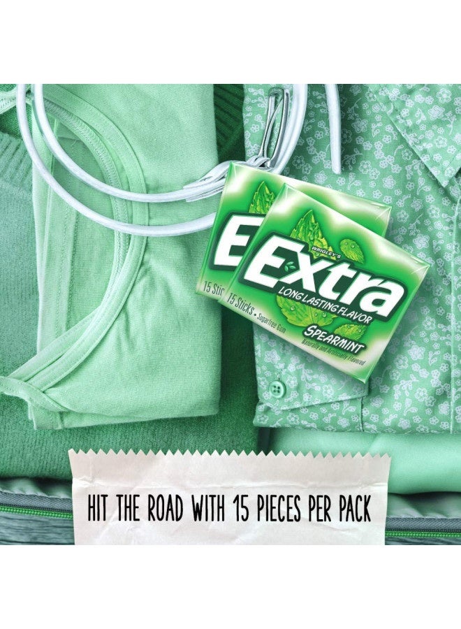 Extra Extra Spearmint Sugarfree Chewing Gum, 15 Pieces (Pack Of 10)  - Image 4