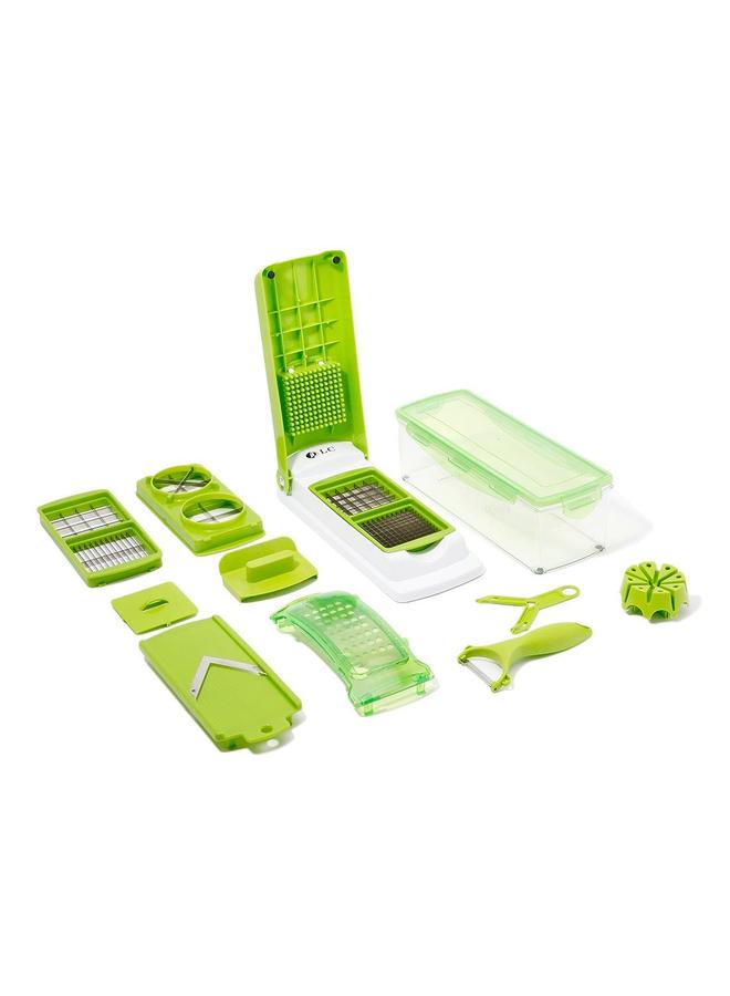 Multifunctional Food Slicer White/Green/Clear 27x26x14cm - Image 1
