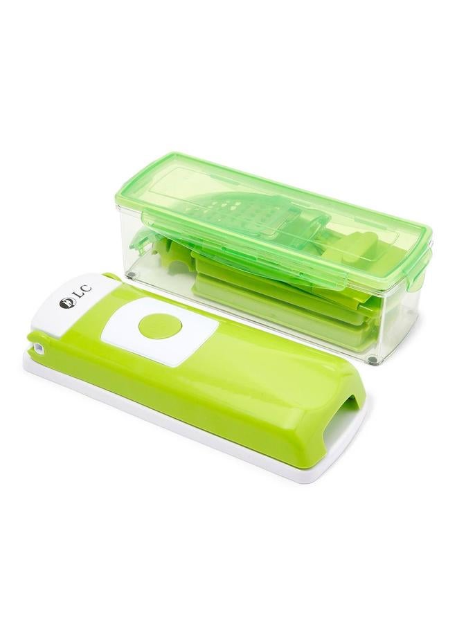 Multifunctional Food Slicer White/Green/Clear 27x26x14cm - Image 3