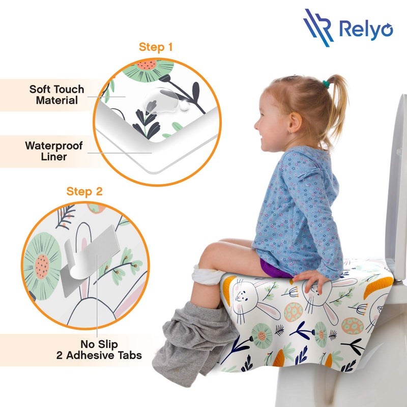 Relyo Disposable Toilet Seat Cover for Travel â€“ 20 Pack with Covers Wrapped in Sets of 2, Non-Flushable Liners, Fits Most Seats â€“ Kids, Toddlers, Adults - Image 3