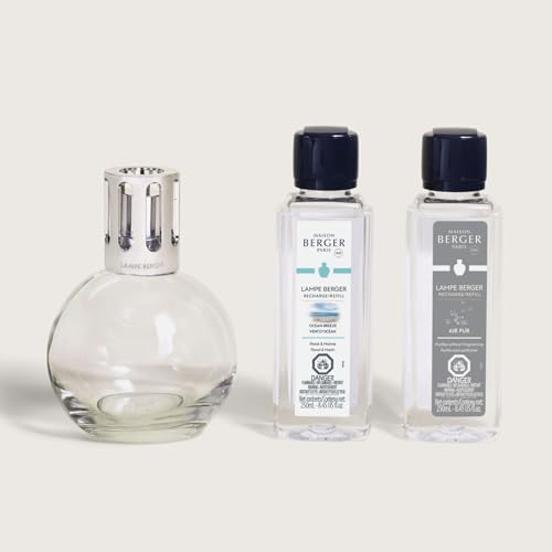 MAISON BERGER Lampe Berger Giftset - Starter Round - Home Fragrance Diffuser - Includes 2 Fragrances So Neutral and Ocean Breeze - 250 milliliters - 8.45 Fluid Ounces - Image 3