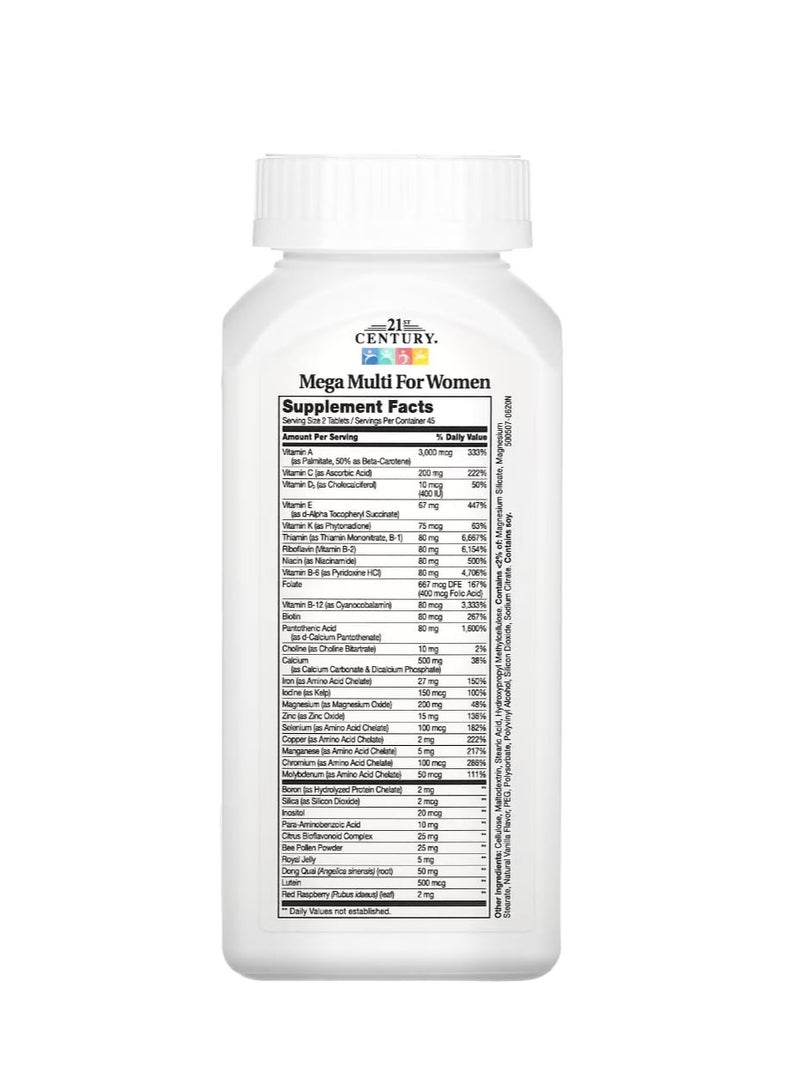 21st Century Mega Multi for Women 90 Tablets - Image 2