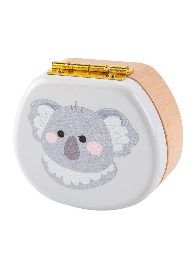 Generic Children's Deciduous Teeth Preservation Souvenir Box Girl's Wooden Baby's Lanugo Collection Bottle Boy's Replacement Teeth Storage Box-Color:Mini Collection Box-koala  - Image 1