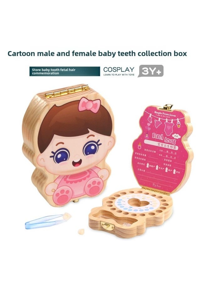 Generic Children's Deciduous Teeth Preservation Souvenir Box Girl's Wooden Baby's Lanugo Collection Bottle Boy's Replacement Teeth Storage Box-Color:Mini Collection Box-koala  - Image 2